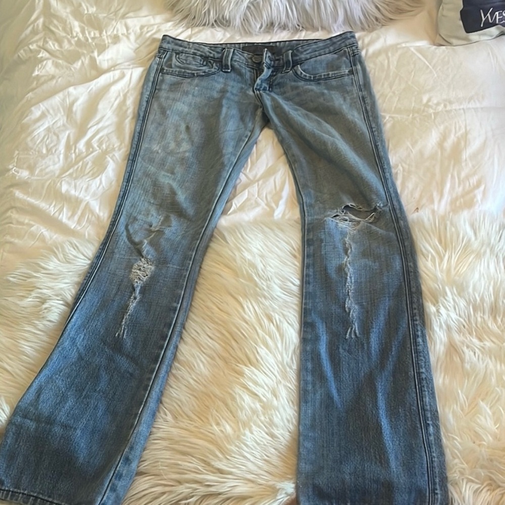 Frankie B. Light Blue Flare Jeans